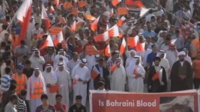 Protesters in Bahrain