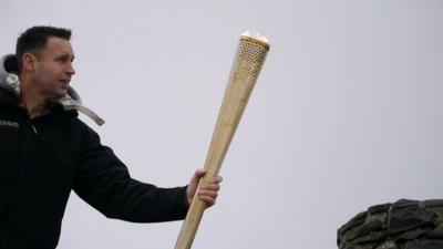 Torch being tested on top of Mount Snowdon in Wales