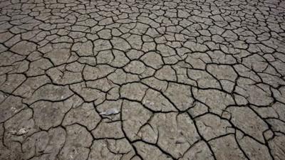 Dried out lake bed`