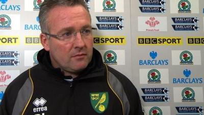 Norwich manager Paul Lambert