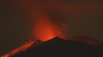 Popocatepetl volcano near Mexico City