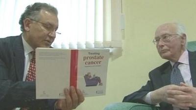 Consultant with cancer patient Jonathan Mack