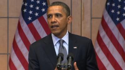 Obama speaks at the US Holocaust Memorial 23 April 2012