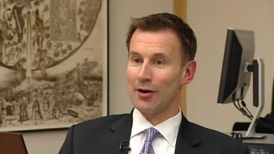 Culture Secretary Jeremy Hunt