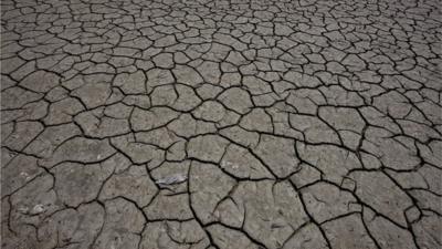 Dried up lake bed