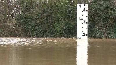 Rising river water levels