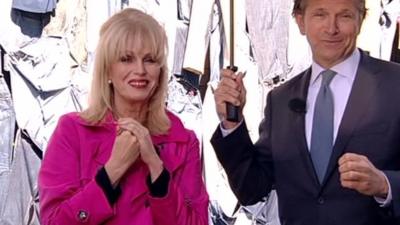 Joanna Lumley and Marc Bolland, Chief Executive of M&S