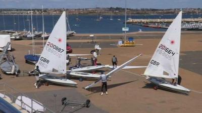 Sailing boats in Weymouth