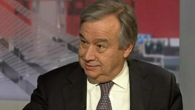 Antonio Guterres speaks on World News America