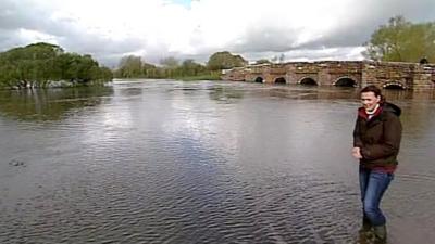 Flooding at the River Stour in Dorset