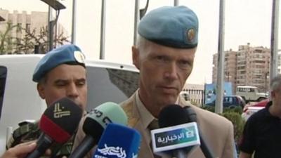 Maj Gen Robert Mood, head of the United Nations observer team for Syria