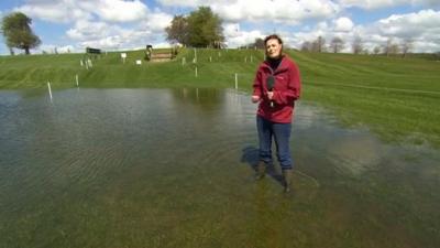 Louise Hubball at the Badminton Horse Trials course