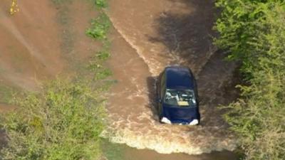 Car in floods