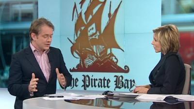 Pirate Bay chat on set