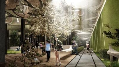 Artists impression of Low Line park