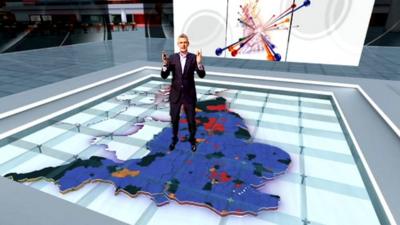 The BBC's Jeremy Vine on set