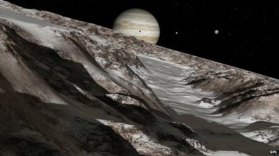 Artist's impression of Ganymede's surface