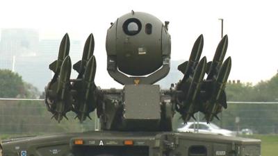 Rapier missile system in London