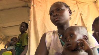 Families displaced by the Sudan and South Sudan violence