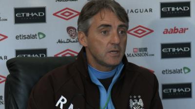 Manchester City boss Roberto Mancini