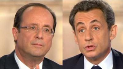 Hollande and Sarkozy