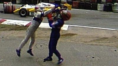 Nelson Piquet clashes with Eliseo Salazar