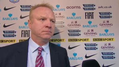 Aston Villa manager Alex McLeish