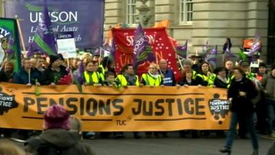 Public sector pay rally in November 2011