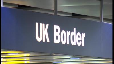 UK Border sign