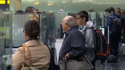 Passengers at Heathrow