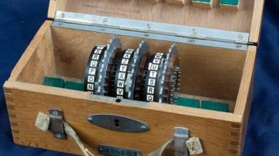 A set of cogs from a WWII Enigma code-breaking machine which were discovered after languishing in a cupboard for up to 30 years