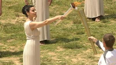 Lighting of London Olympic flame