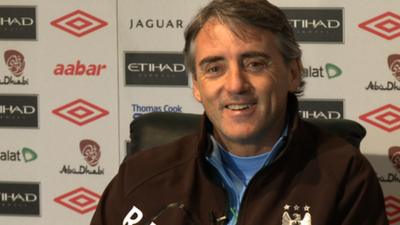 Manchester City manager Roberto Mancini