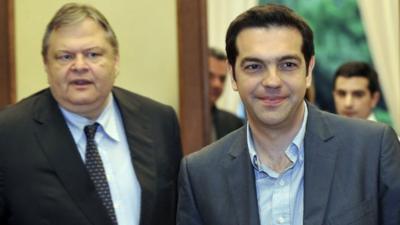 Evangelos Venizelos and Alexis Tsipras