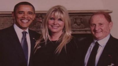 President Barack Obama with Hollywood power couple Irena and Mike Medavoy