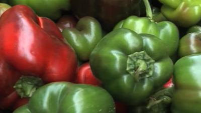 Peppers on sale at a Mumbai market