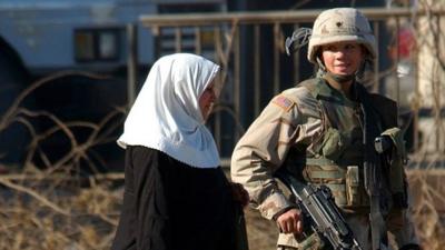 US service woman in Iraq in 2004