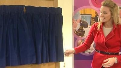 Gabby Logan opening the new NHS fertility centre in Cambridge