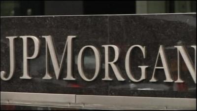 JP Morgan sign in New York