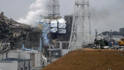 The Fukushima nuclear plant several days after the March 11 2011 earthquake