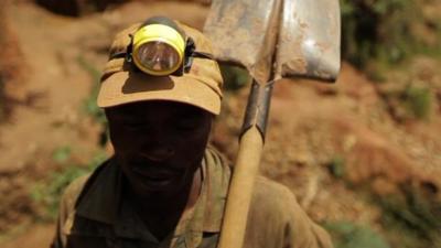 Tin miner, DR Congo