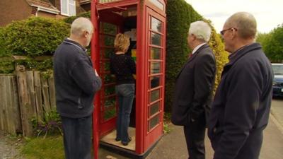 Phone box in Normanton on Soar with defibrillator