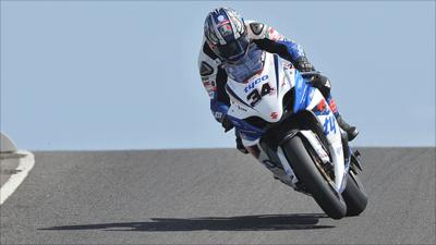 Alastair Seeley during the first practice session at the 2012 North West 200