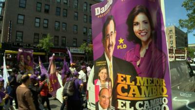 Political rally in New York for Dominican Republic's presidential election