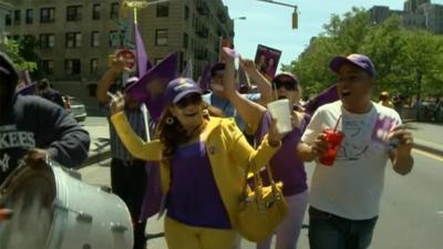 Political rally in New York for Dominican Republic's presidential election