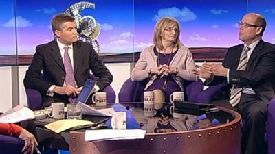 Mark Harper, Margaret Curran and Nick Robinson