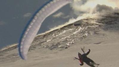 Speed flying on Mount Etna