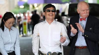 Chen Guangcheng is greeted in New York