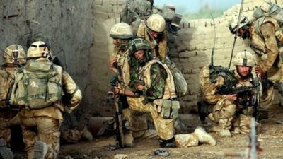 Ministry of Defence undated photo of soldiers in action in Afghanistan