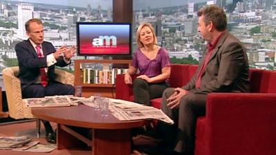 Gillian Tett and David Aaronovitch reviewing the papers on The Andrew Marr Show